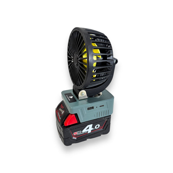 Milwaukee Compatible 18v 100mm Fan with USB Charger