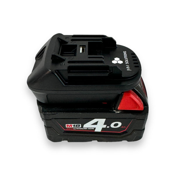 Milwaukee or Dewalt 18v Battery - Makita 18v Tool Adaptor