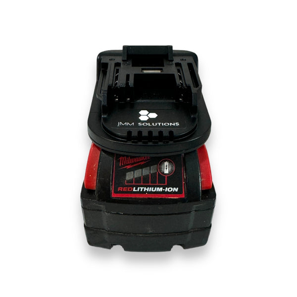 Milwaukee or Dewalt 18v Battery - Makita 18v Tool Adaptor