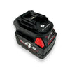 Milwaukee or Dewalt 18v Battery - Makita 18v Tool Adaptor