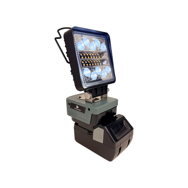 Hikoki Compatible 18v White & Orange LED Light with USB Charger