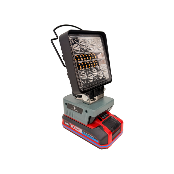 Ozito/Einhell Compatible 18v White & Orange LED Light with USB Charger