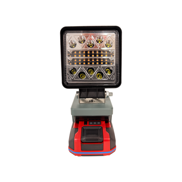 Ozito/Einhell Compatible 18v White & Orange LED Light with USB Charger