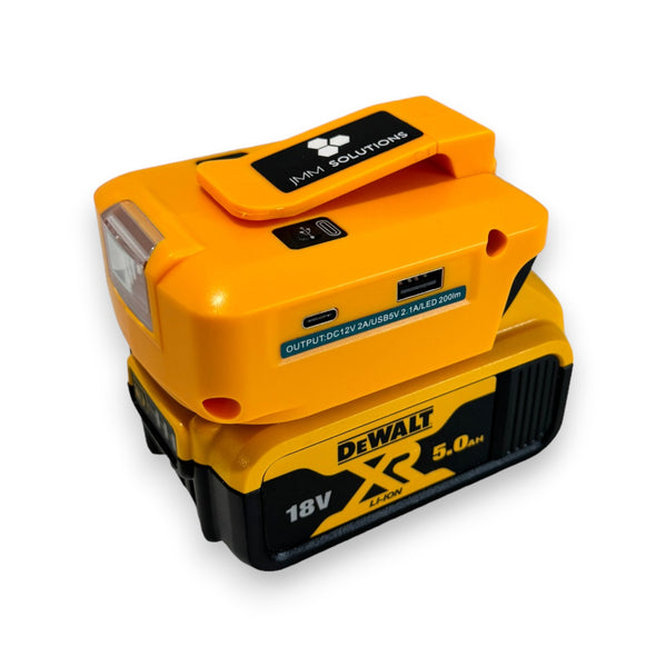 Dewalt Compatible USB & 12V Charger with LED