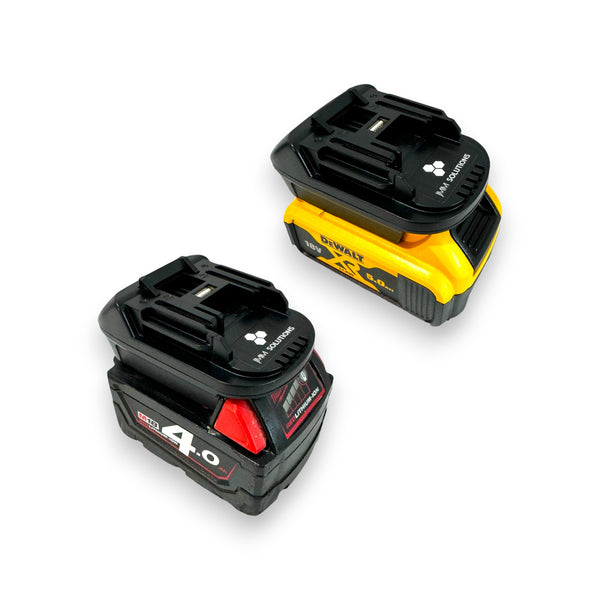 Milwaukee or Dewalt 18v Battery - Makita 18v Tool Adaptor