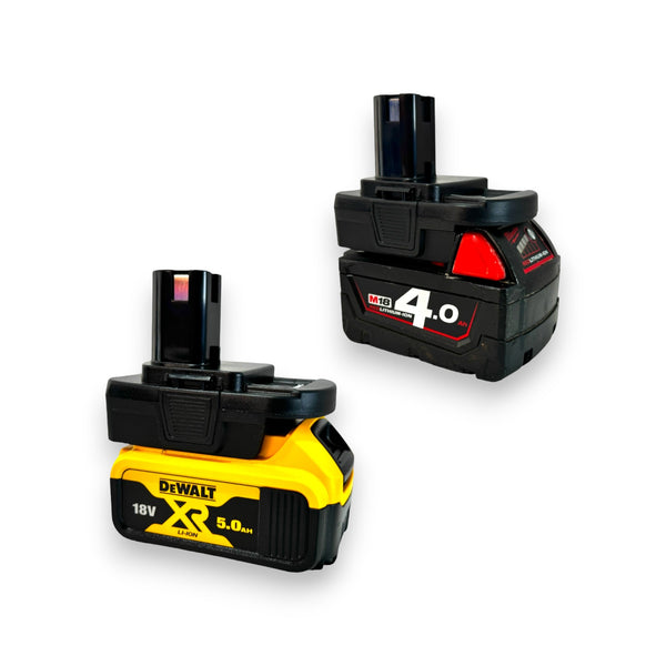 Milwaukee or Dewalt 18v Battery - Ryobi 18v Tool Adaptor