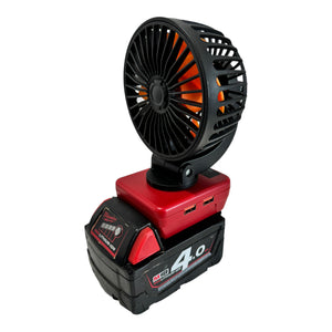 Milwaukee Compatible 18v 100mm Fan with USB Charger