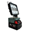 Milwaukee Compatible 18v White & Orange LED Light with USB Charger