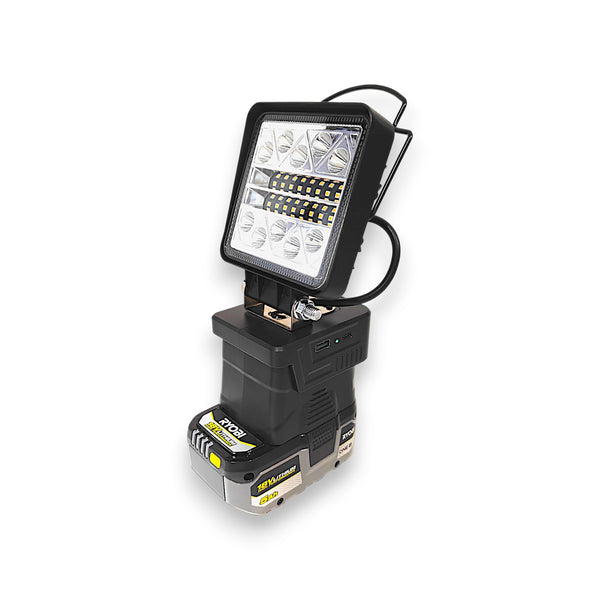 Ryobi One+ Compatible 18v White & Orange LED Light with USB Charger
