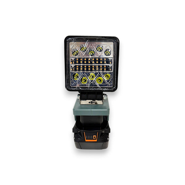 AEG Compatible 18v White & Orange LED Light with USB Charger