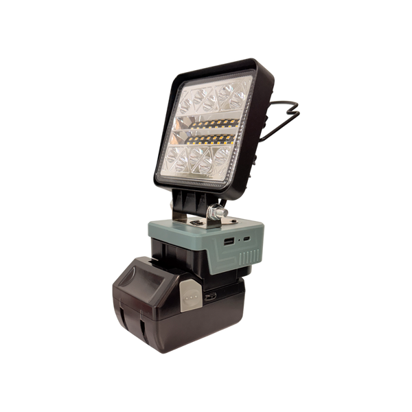 Hikoki Compatible 18v White & Orange LED Light with USB Charger