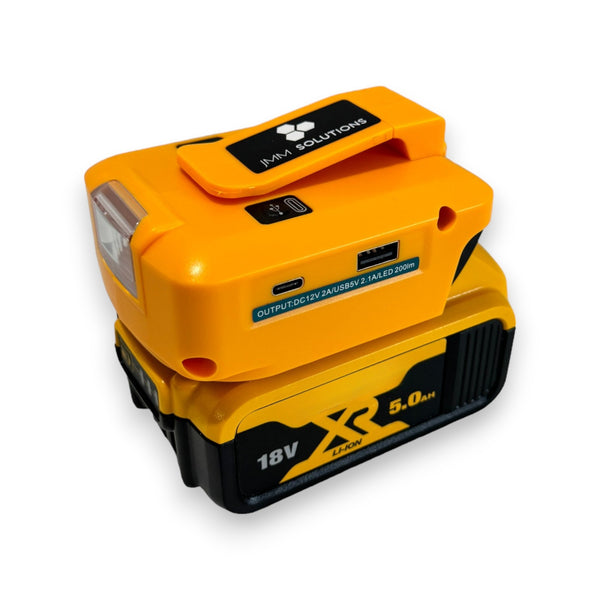 Dewalt Compatible USB & 12V Charger with LED